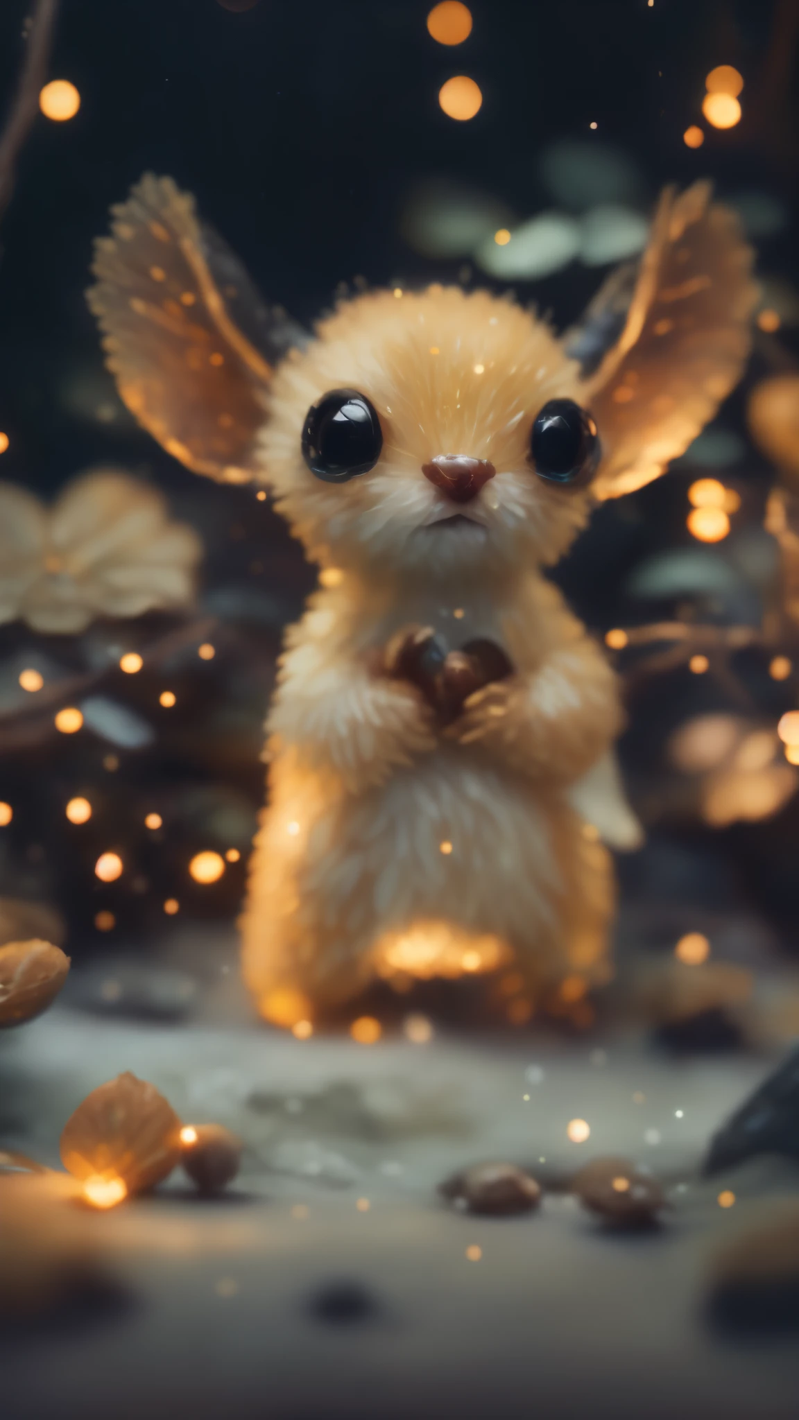 closeup angle of cute tiny little glowworms illuminating a bush, a detailed painting, cgsociety, detailed painting, artstation hd, high detail, cgsociety, photorealism, concept art, artstation hd, official art, bokeh