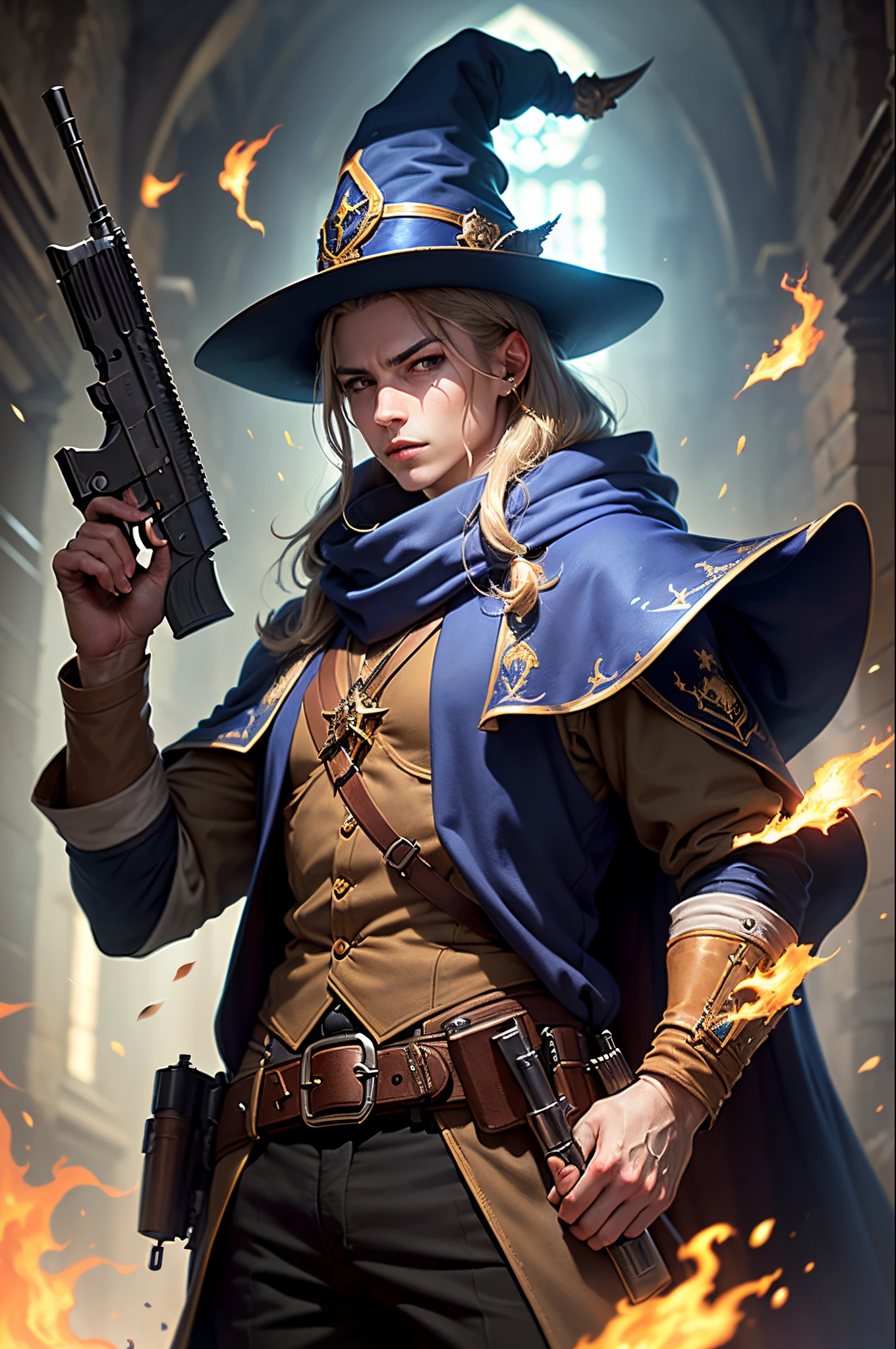Wizard with gun