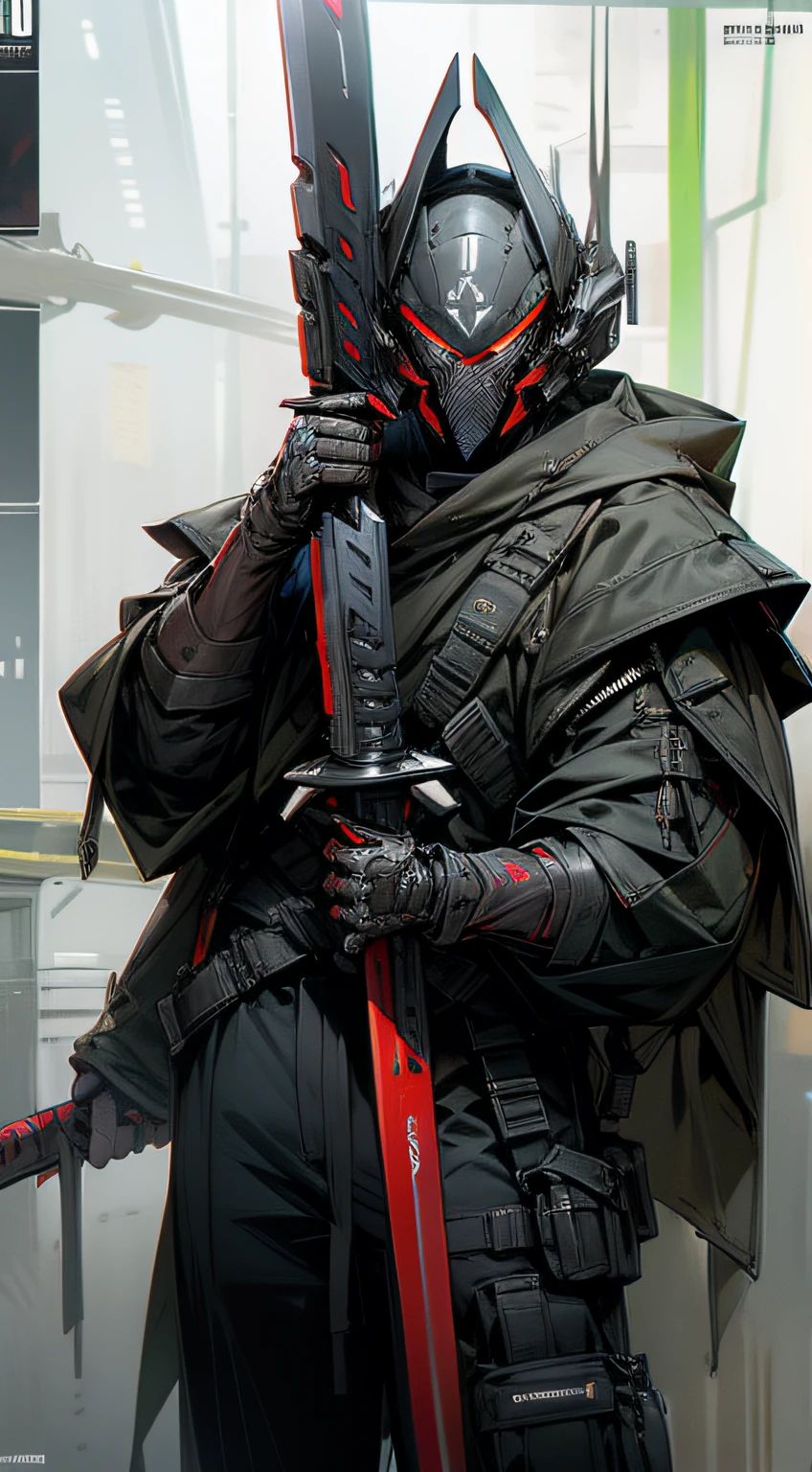 Super heavy humanoid decisive weapon、Holding a huge weapon in his hand、Top image quality