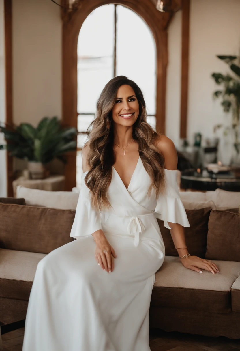 A photo of Isabella hosting a live Q&A session on Instagram, answering questions about sexual wellness and intimacy.,original,Dr. Isabella Marquez, the sex therapist, embodies an aura of effortless beauty with her long, flowing hair, striking features, and a warm, inviting smile that puts her clients at ease. Her style is both professional and alluring, often wearing chic, form-fitting dresses that complement her confident, graceful demeanor., female
