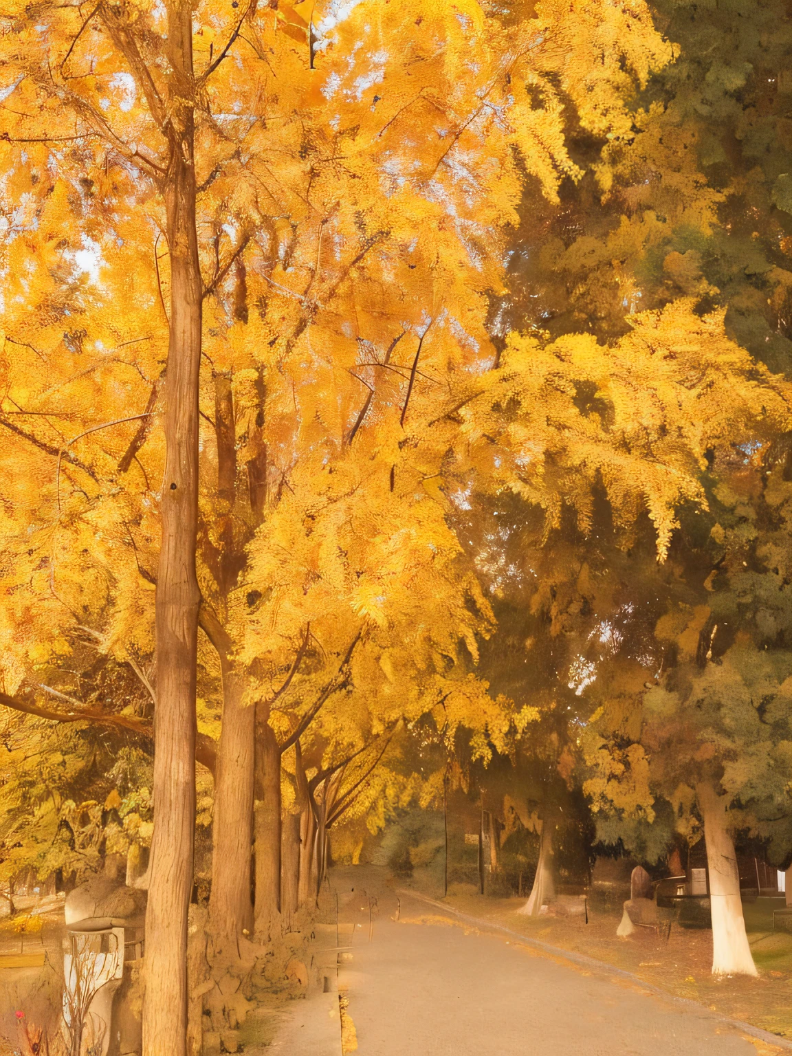 translucent yellow leaves，University teacher&#39;Don&#39;t move anything else