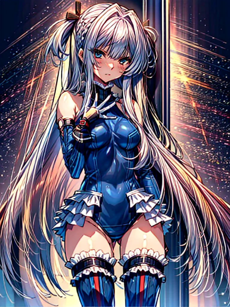 1girl in, ( (digital) ( ), medium breasts, (fril swimsuit, thighs thighs thighs thighs, Detached sleeves)) , Best Quality, marierose,、Hypnorola
Eyes in the sky、1girl in,Emotionless facial expressions,,(Inside a futuristic and complex base:1.2