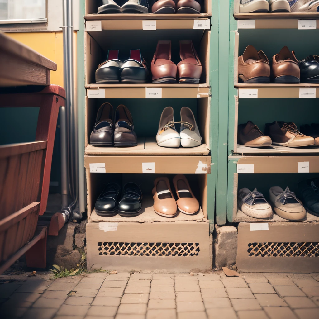 Help me generate a photo of shoes and portrait --auto --s2