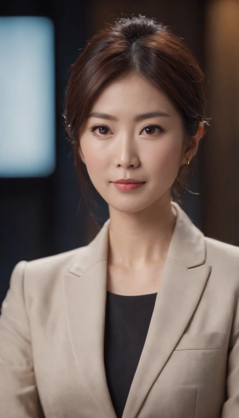 Japanese female newscaster