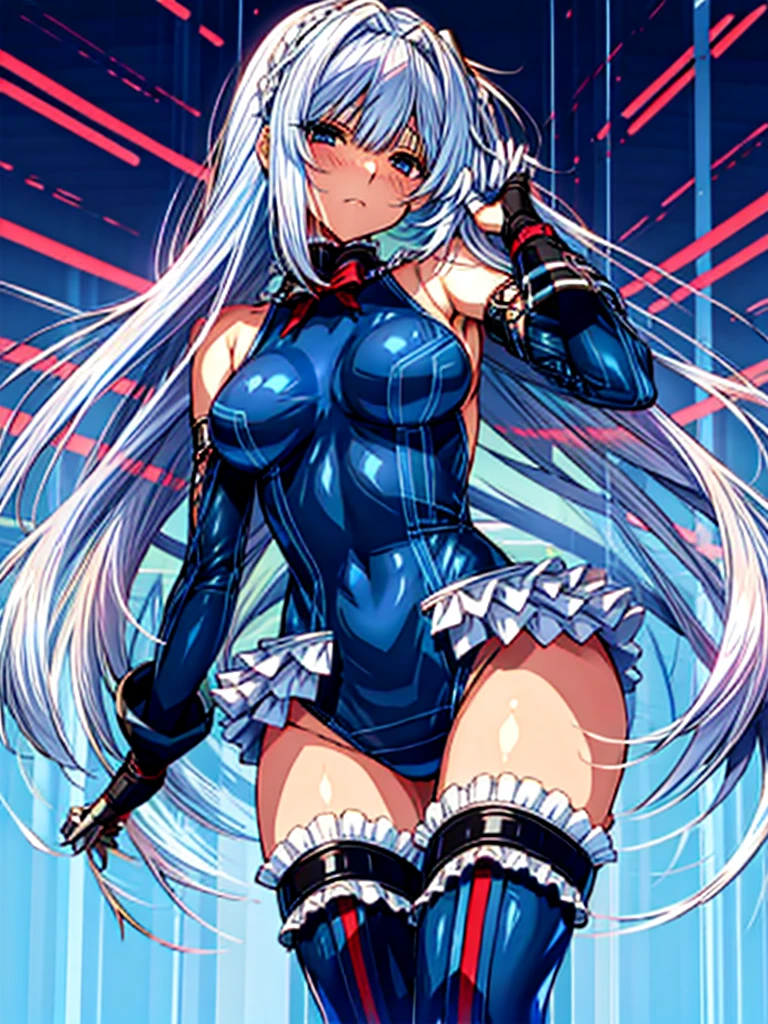 1girl in, ( (digital) ( ), medium breasts, (fril swimsuit, thighs thighs thighs thighs, Detached sleeves)) , Best Quality, marierose,、Hypnorola
Eyes in the sky、1girl in,Emotionless facial expressions,,(Inside a futuristic and complex base:1.2