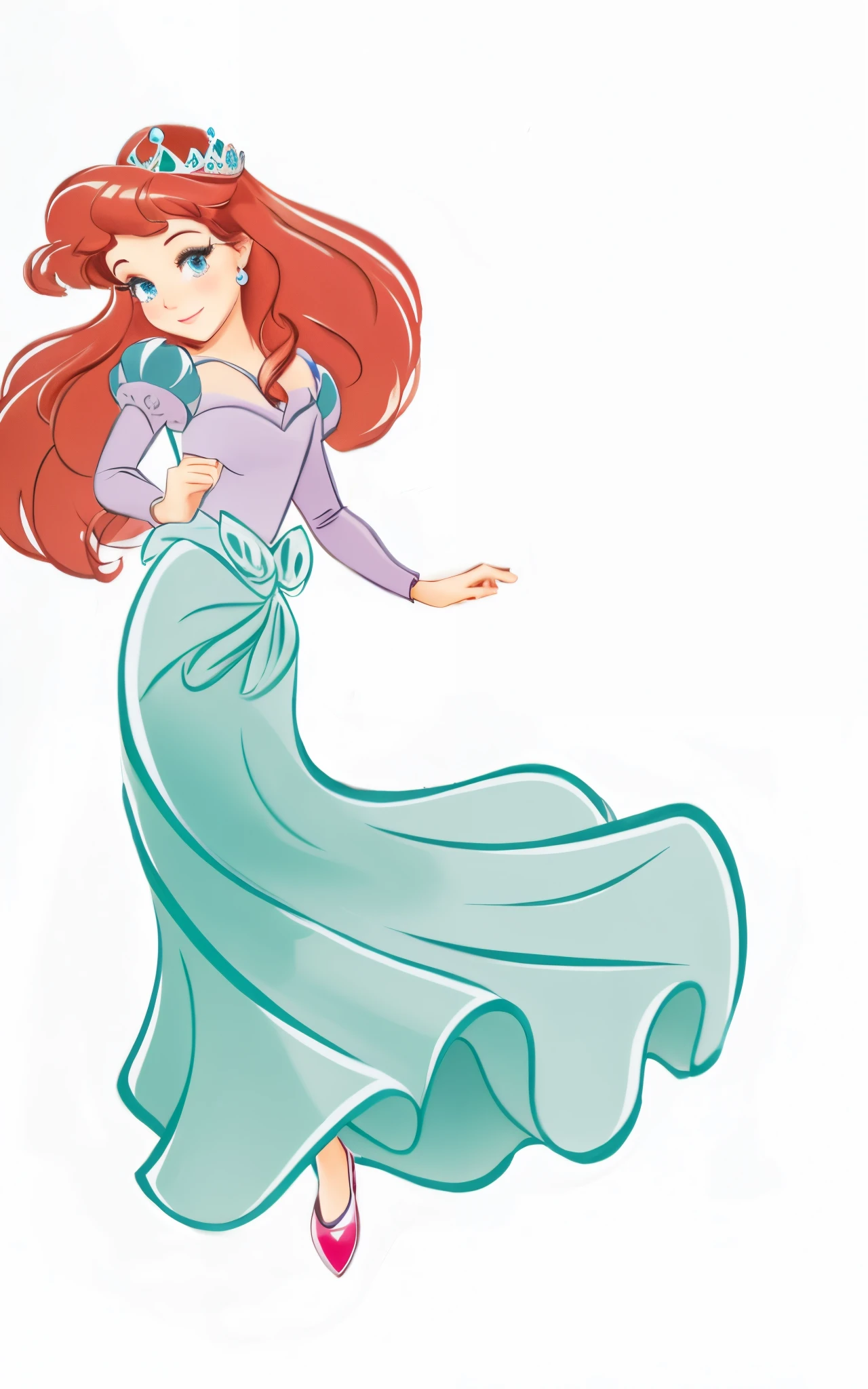 Black hair,cartoon cute princess
