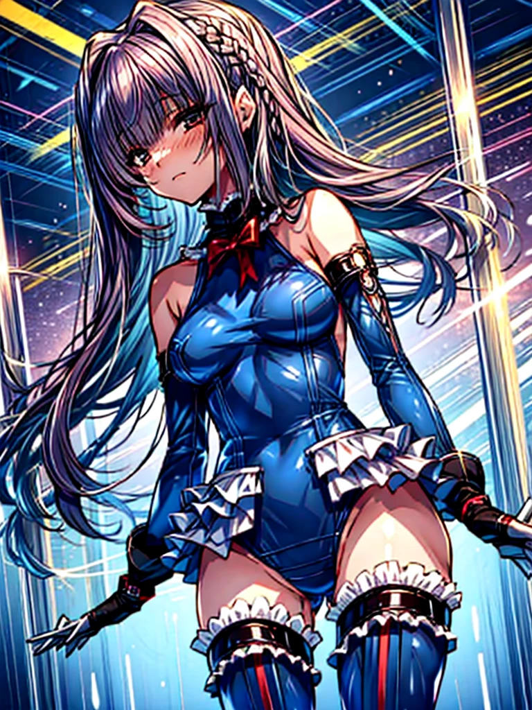 1girl in, ( (digital) ( ), medium breasts, (fril swimsuit, thighs thighs thighs thighs, Detached sleeves)) , Best Quality, marierose,、Hypnorola
Eyes in the sky、1girl in,Emotionless facial expressions,,(Inside a futuristic base:1.2