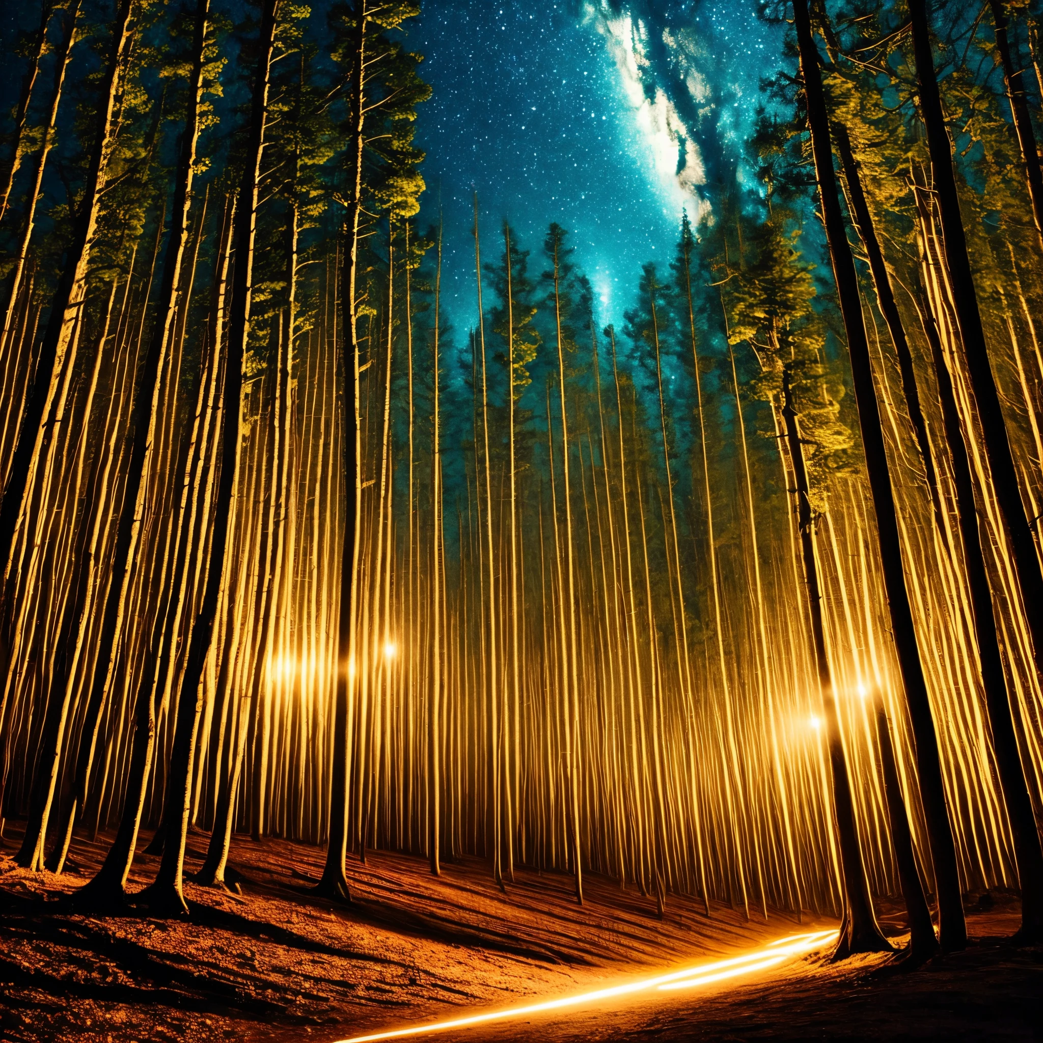 forest at night