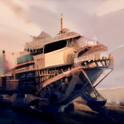 a long shot picture of a steampunk castle moving on wheeled motorized platform rolling hills, s steampunk castle with (turrets: 1.1), (towers:1.1), (bridges:1.2), (barbican:1.1), canons on the walls, a blimp flying by, green rolling hills background, wheeled platform, (castle on the platform:1.3) huge epic platform with many wheels carrying the castle, Photorealistic, 16k, RAW, award winning, (best detailed: 1.5), masterpiece, best quality, (ultra detailed), full body, ultra wide shot,