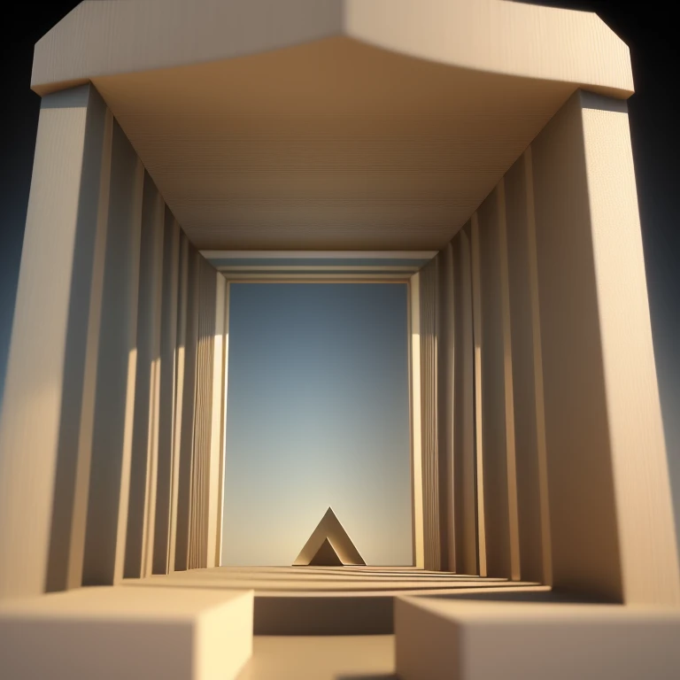 Generate a geometric photo, en 3 D, be creative for a math job.
