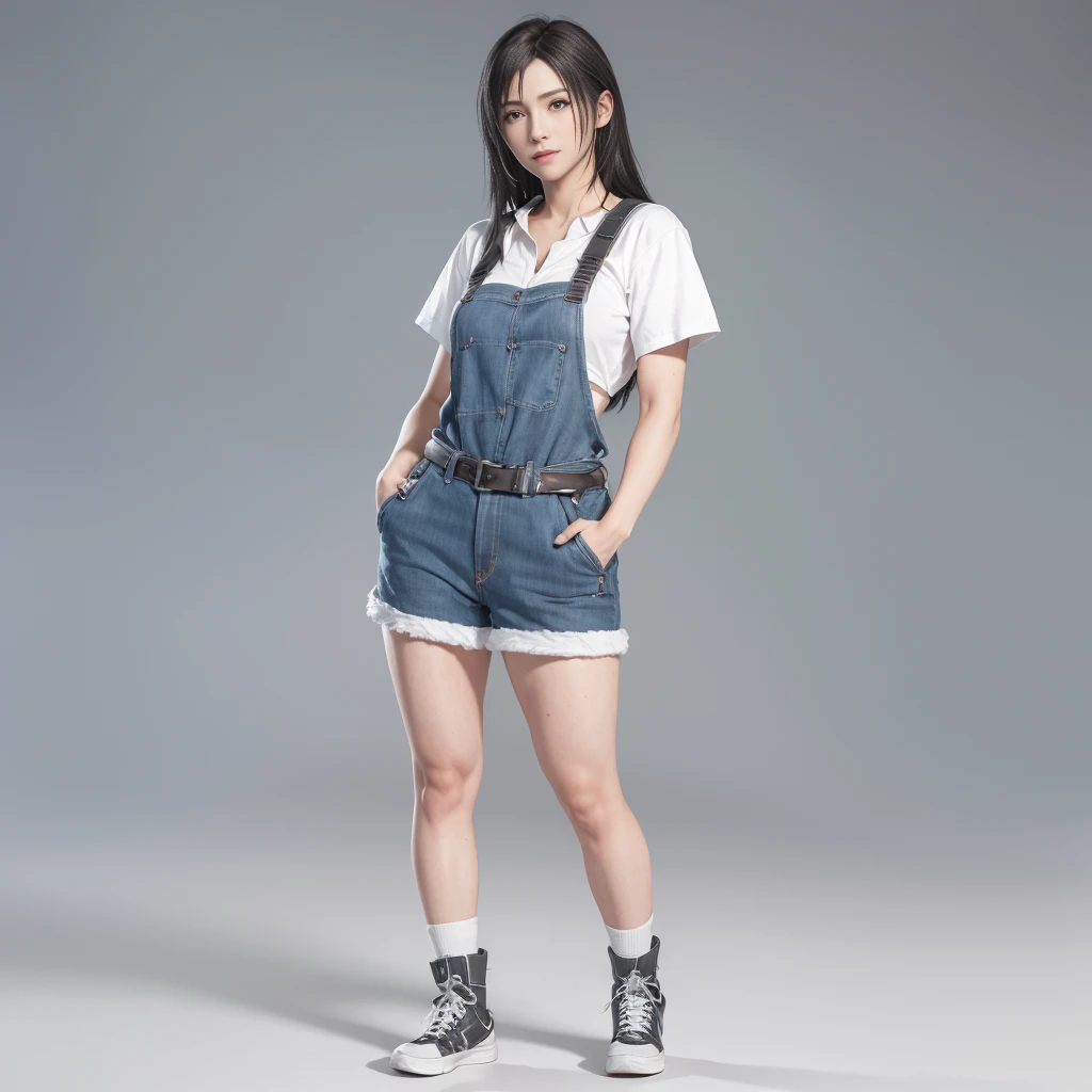 (best quality,ultra-detalhado),(Realistic:1.37),Tifa Lockhart,Rosto bonito e detalhado, expression a slight smile, textura ultra realista, rosto delicado, corpo delicado, Fit physique