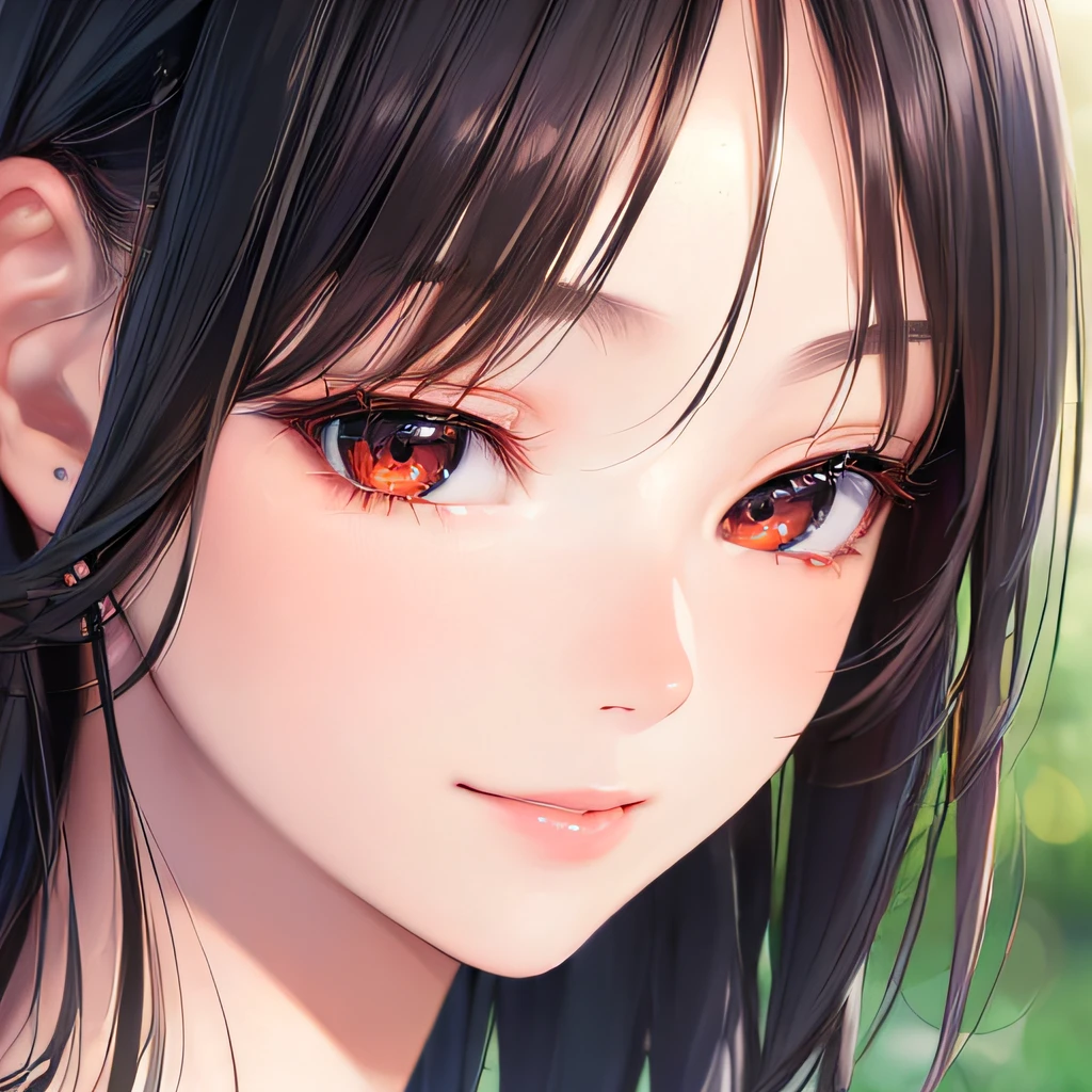 photographrealistic, (masutepiece,Best Quality:1.4),(8K,Raw photo,photographrealistic:1.2), Detailed skin,Detailed face,1girl in,Japanese Idol,Cute face, Black hair,slender, shiny eyes, Smile, close-up, Dutch Angle, BREAK ,looking away from viewer, Third-Person View