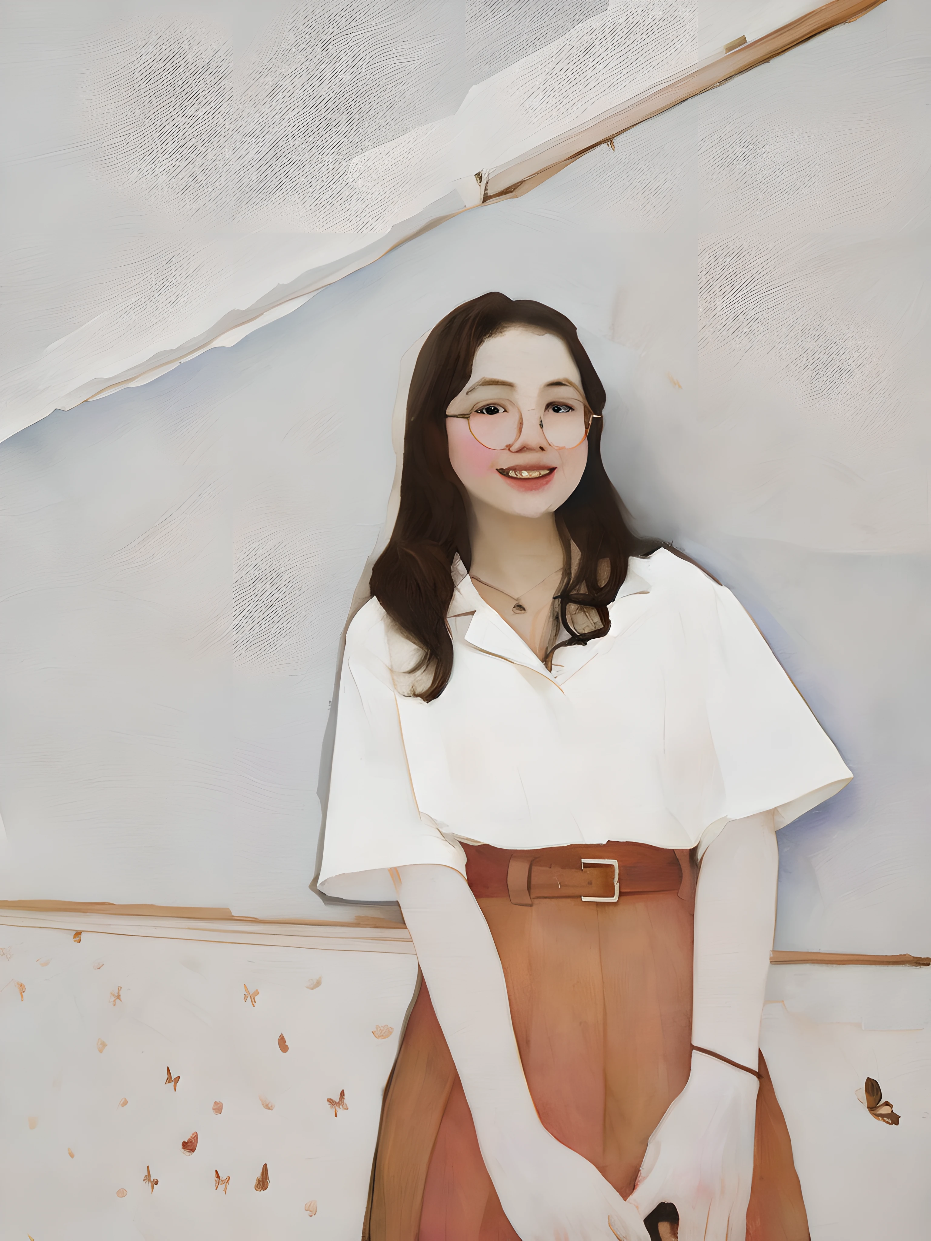 sargent, mucha, ((colorful:1.5)), 1 girl, ((white skin)), smile
