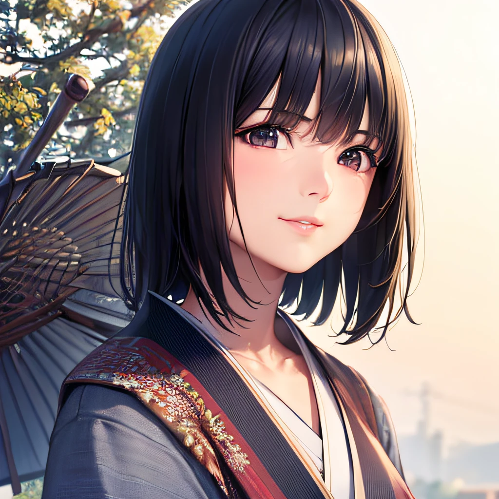 photographrealistic, (masutepiece,Best Quality:1.4),(8K,Raw photo,photographrealistic:1.2), Detailed skin,Detailed face,1girl in,Japanese Idol,Cute face, Black hair,slender, shiny eyes, Smile, close-up, Dutch Angle, BREAK, looking away from viewer, Side view