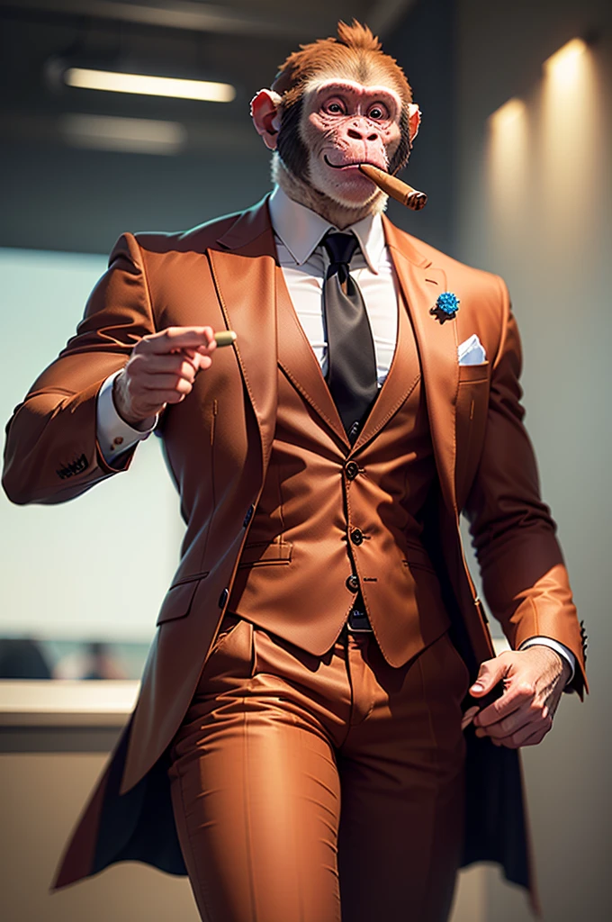 monkey in a suit with a cigar