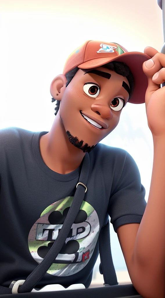 a black man, disney pixar style, high quality, best quality