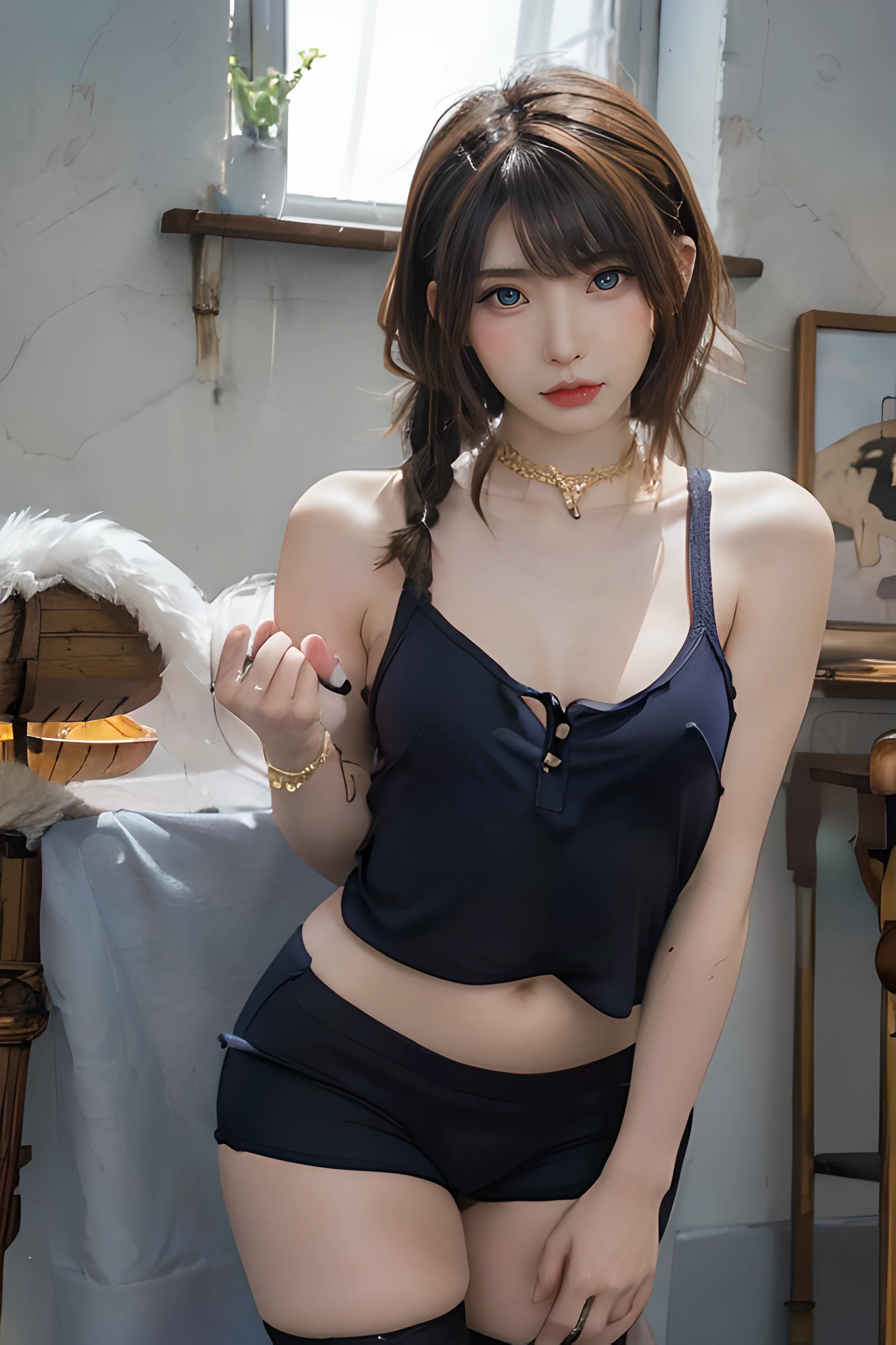 Lesbian, 1boys, son of man, trap,Cross-dressing,Yaoi,transgender, Sissy ((tmasterpiece)), offcial art,extremely detaild的 CG unified 8k wallpapers, (cute big breasts: 2.0),(Thin structure),long face, petty eyes, Skinny Thighs, (smallunderboob), rich palette,Collar ,hoist,high-heels, , Slim but toned body/androgynous body aesthetics, (Large testicles, erection in pants), CF girl boy, dickie in underwear, convex, black pantyhoses,blackstockings,Curvy big ass, dynamic angle,Be red in the face,big breasts thin waist, Wide hips,The hips are beautifully curved, flatchest, Petanko, Thigh thick, Raise your legs, Vivid poses, The erection,narrow shoulders, pear shaped,Fluttering,,wide chin,Yoo In Na,freckle, Ultra-fine painting, otokonoko,,pierced navel, french braid, Double up braid,(conceito:(Lazarus:(Doctrine,responsibility,disillusionment)))