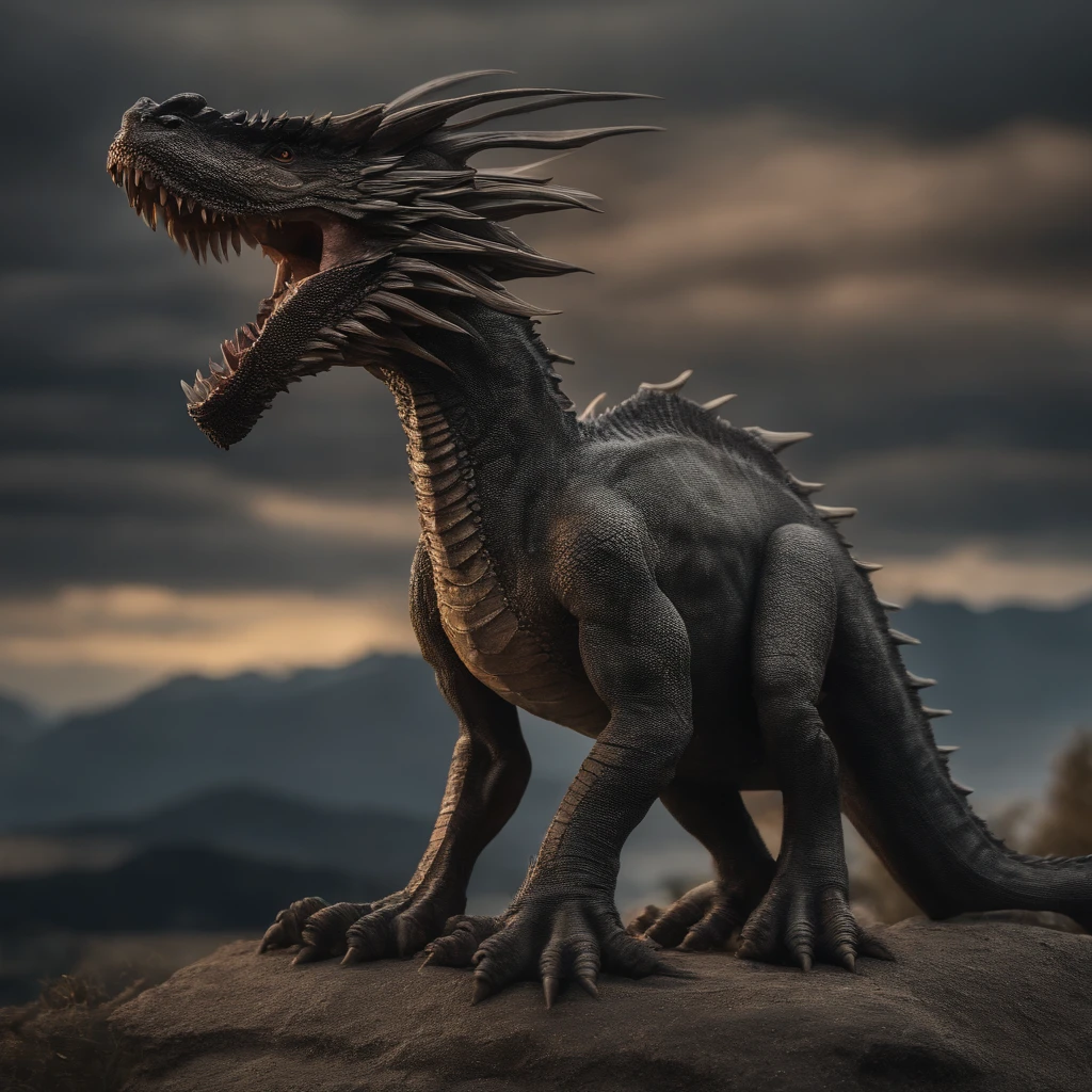 Tenryu Dorado,Rough red eyes,Close-up of the release of blood fire from the nose,Escamas de pecho,Alta calidad,8k,Muchos detalles,Lechuga de fuego,ay,4 patas,Garras manchadas,Oros,Peligros,Fuegos,dientes afilados,big dragon,inmensidad,amenazador,imponente