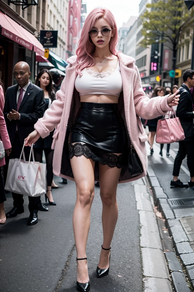 (outdoors,(busy streets with crowds of people):1.2),(fishnets:1.3),(full body shot:1.1),salon photo,1boy,feminized man,futanari,crossdressing, genderswap,see-through,(pull up the skirt with his left hand:1.1),
(the man is pretending to be a girl:1.4),(the man is growth woman's breasts:1.5),<lora:breastsizeslideroffset:0.3>,
((see-through halter top,plaid skirt, fishnets,bare shoulders, pink sweater):1.1),ultra fine painted clothes,ultra fine painted legs, sexy pose,(the man is pretending to be a woman),
pl34tp1nk, plaid skirt, fishnets, chains, bare shoulders, pink sweater, black halter top,<lora:pl34tp1nk:0.65> ,
((man's face,facial hair male,beard male,mature male,feminized male):1.5),ultra fine painted face,face detail,curvy,skinny,
((Shoulder-length hair with loose curls, Loose wavy medium length hair, Wavy bob, blonde hair):1.1),ultra fine painted face,
masterpiece, best quality, highres, (photorealistic:1), (depth of field:1.1),light color tone,light tone,low contrast,lighten the saturation,
close-up character lighting,<lora:detailSliderALT2:0.2>, SkinPerfection_NegV15,(Restart),