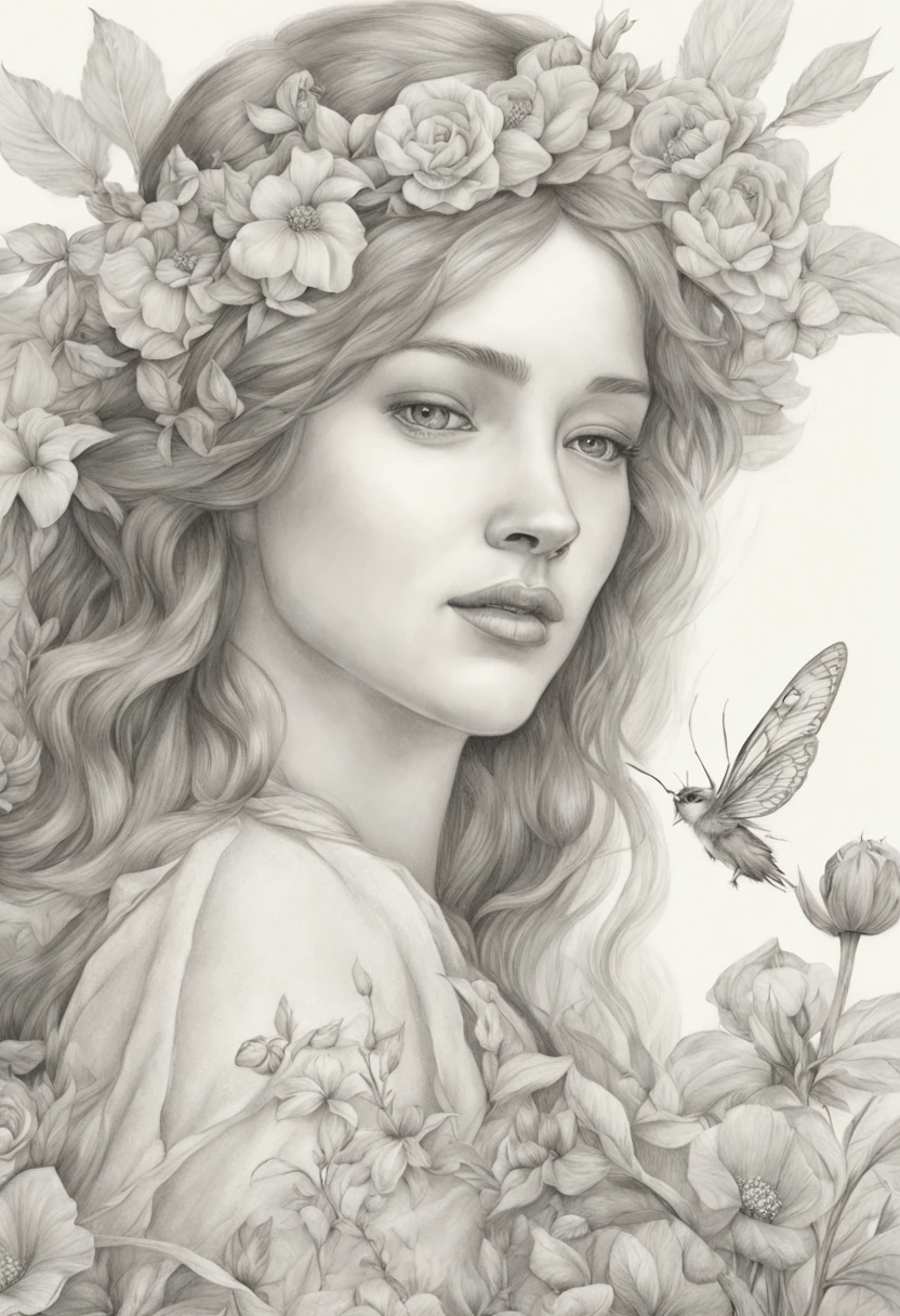 pencil drawing Russian woman, botanical illustration, delicate details,
botanical accuracy, naturalistic poses, soft lines, whimsical charm,
detailed pencil sketching, realistic shading, serene, enchanting,
flower fairies, nature-inspired characters, HD, 8k