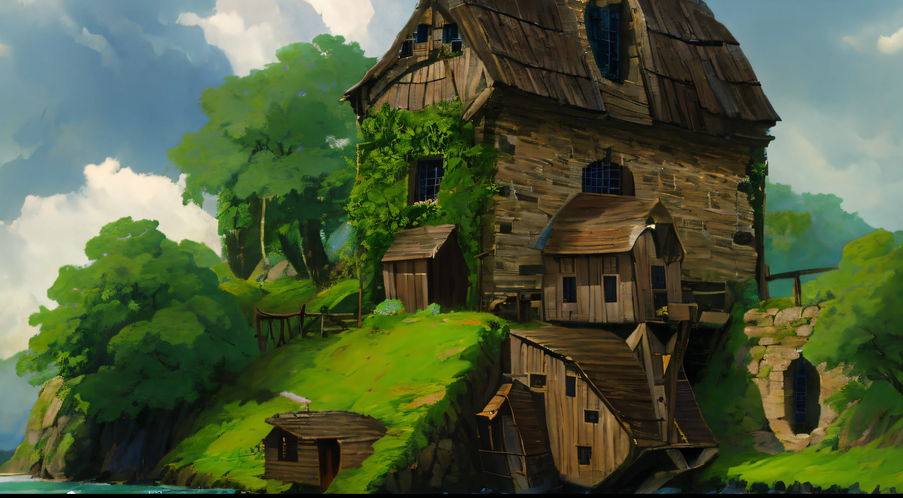 Windmill mill,Honeycomb Original Chiefs Hall ,Spring theme,original hall,actual,Heroes of the Storm,Beautiful isometric game art