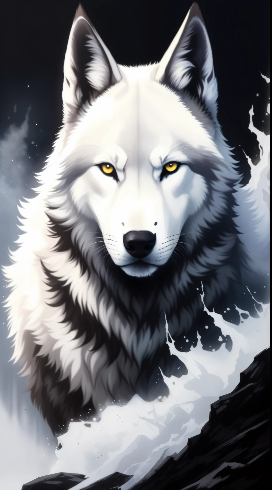 a painting of a No or with blood on the face, Lobo no inferno, No or, photo of No or, portrait of No or fantasy, imagem do avatar, Head No or, Grim - Lobo, Big No or, portrait of No or, No or, No or alpha head, Wolp, foto de perfil, AngieNão or, No or, alto detalhamento), He has No or yellow eyes, Meio Lobo, No or dark grey