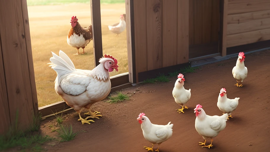 Chickens and quail