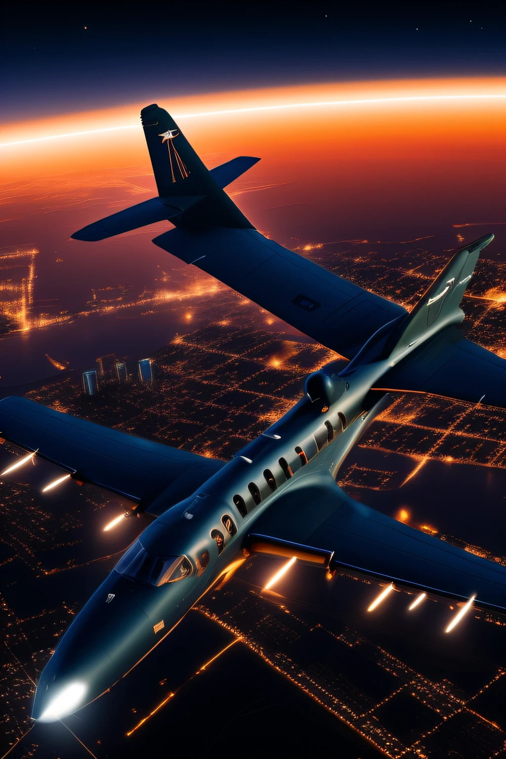 spy usa plane at night