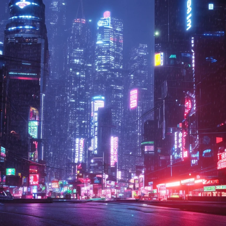 Hands in 1st person looking at the rain falling in a cyberpunk city,4k neon