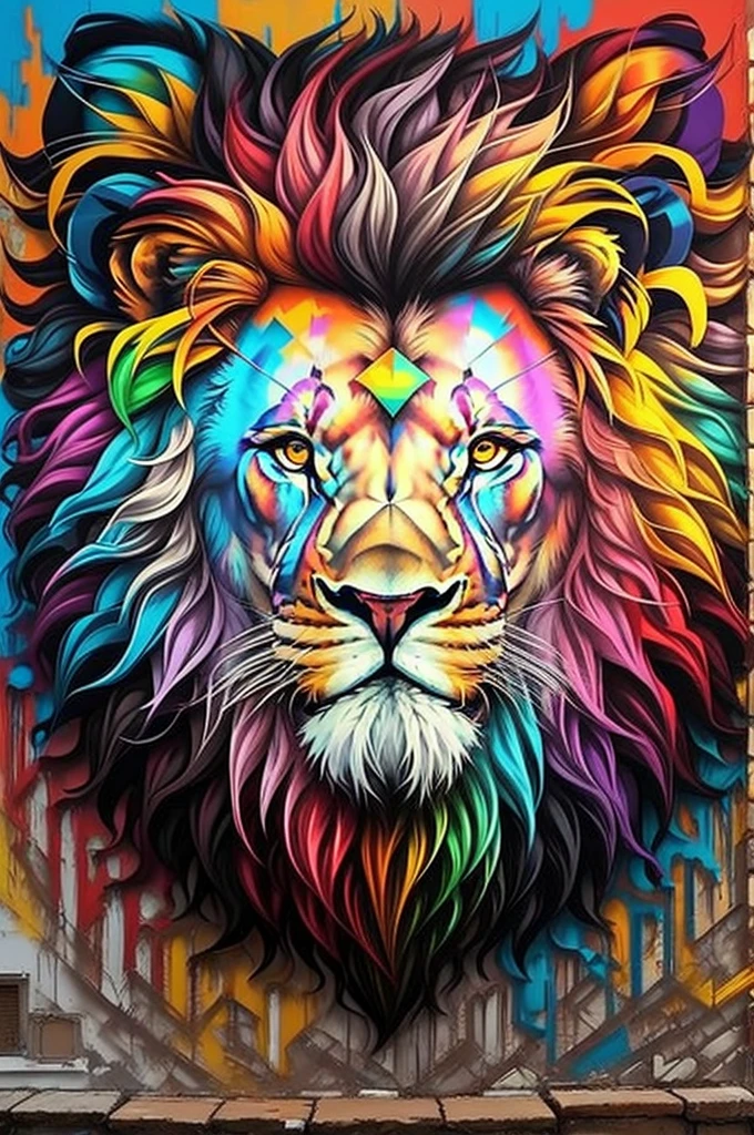 (lion), Eduardo Kobra padding ,wall PORTRAIT geometric multidimensional, art, chibi,
yang08k, beautiful, colorful,
masterpieces, top quality, best quality, official art, beautiful and aesthetic,
