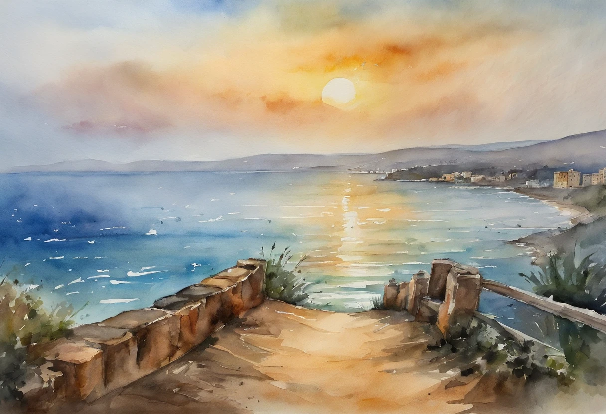 the sea,Corniche Highway