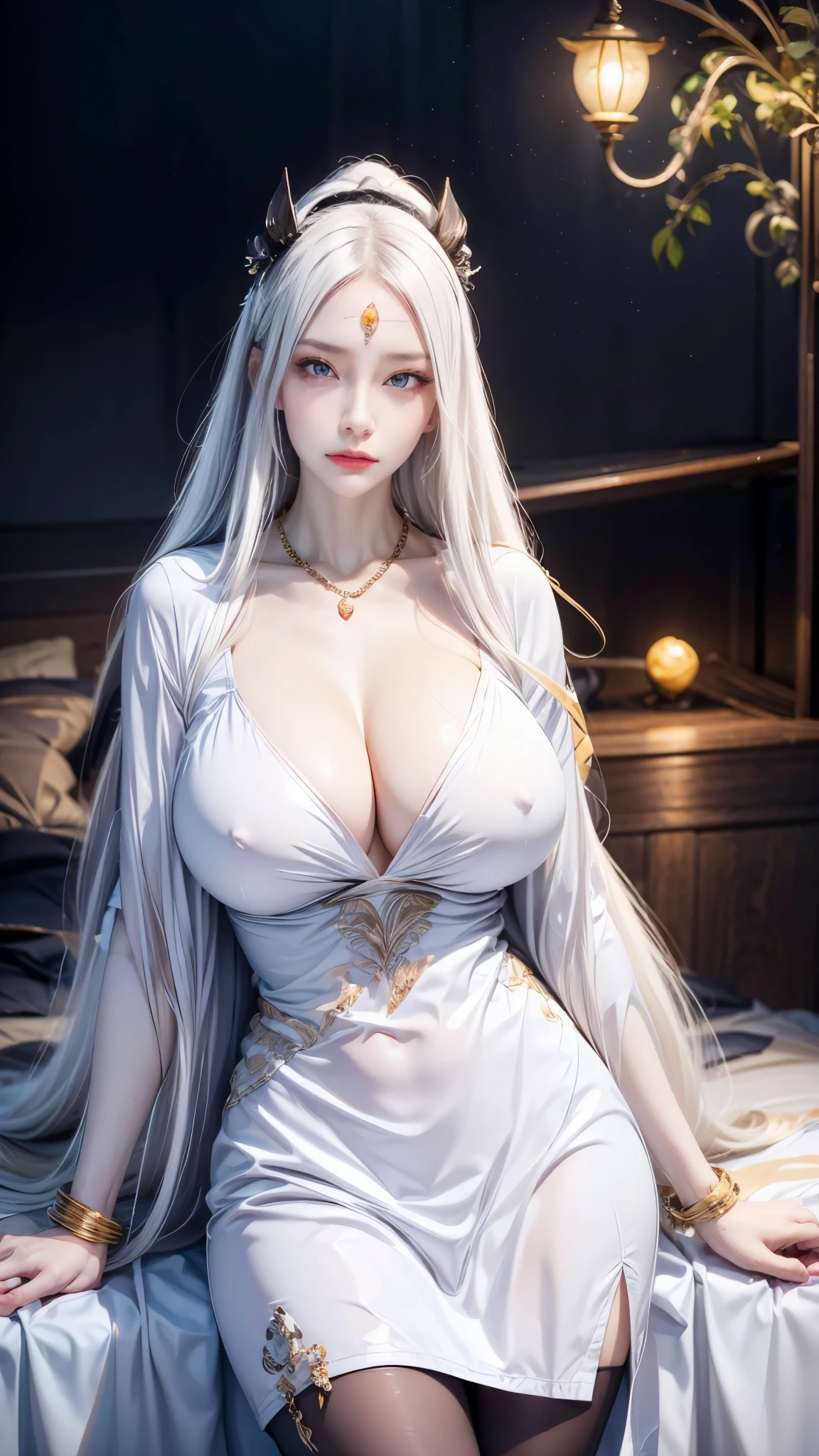 realistic, 1 women, best quality, 12k, HD, long hair, big round breasts, cleavage, ponytail, necklace, jewelry, shorts, short jacket, slim hips, hair tie, yellow eyes, black hair, super detailed, Eye details, hair details, person details, mouth details, face details, breast details, clothes details, hair details, pants details, hand details, whole body