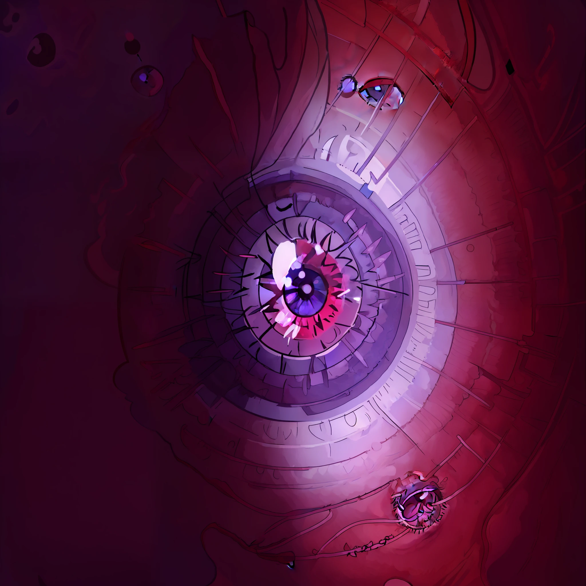 iris human's eye photo, detailed: cornea, detailed : cornea, pupil, an eye, an open eye in its center, centered pupil, round pupil, eyeball, eye white). full body realistic, cberpunk