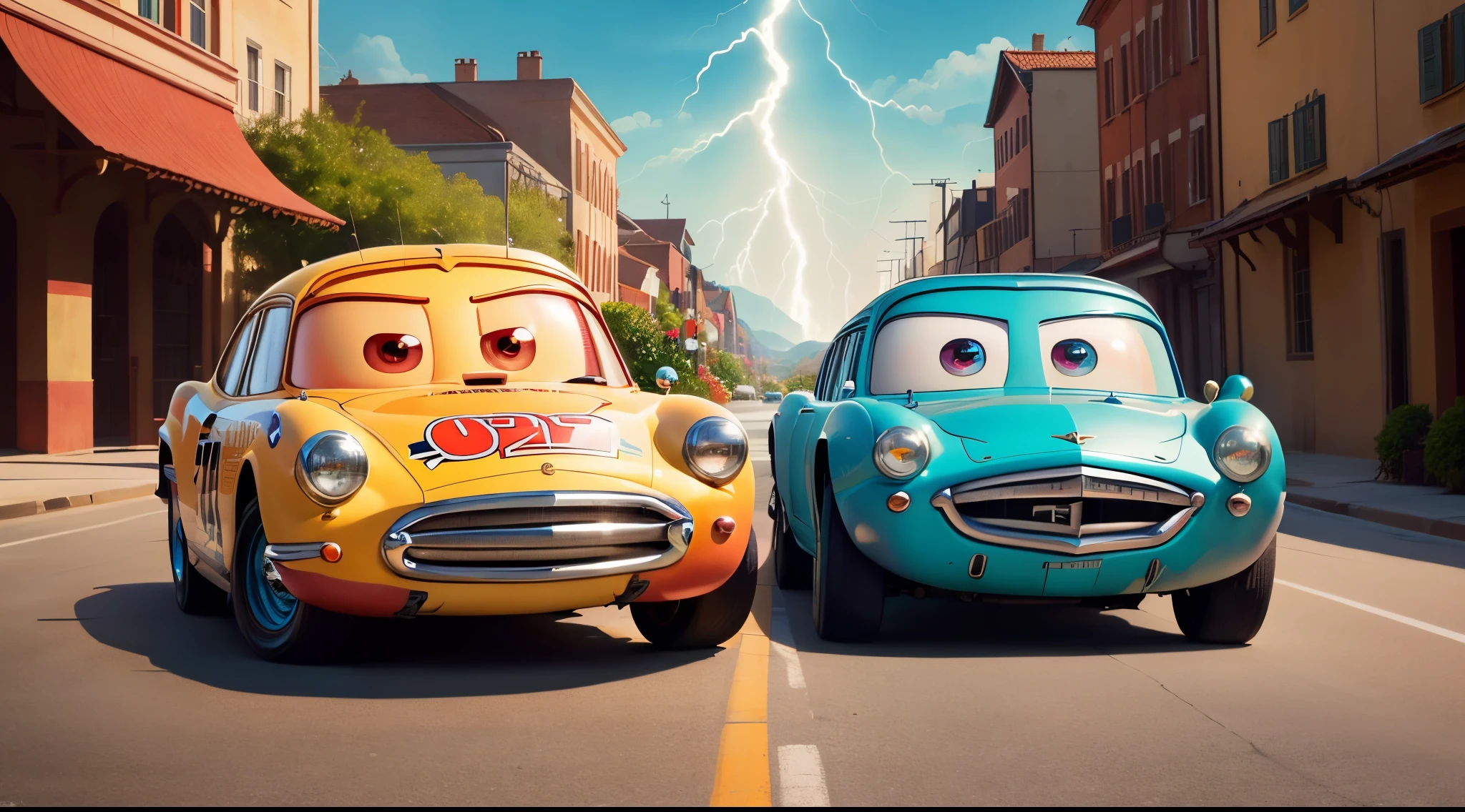 Cars characters as humans