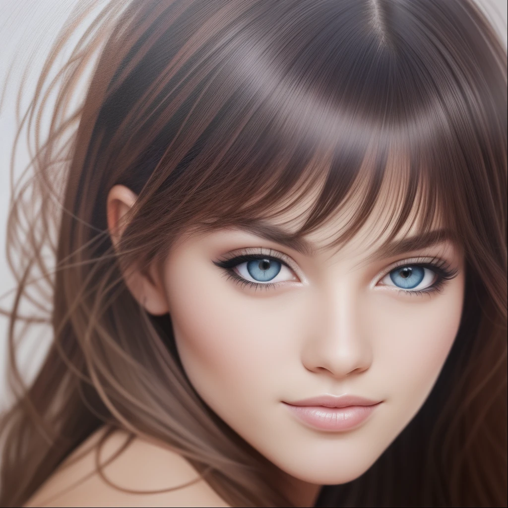 beautiful facial features, alluring eyes, messy hair, ultra focus, face illumined, face detailed, 8k resolution, painted, dry brush, brush strokes, silk slip, soft smile, the free spirit, sun rays, detailed facial features, detailed eyes, minimalism, hasselblad h6d-100c --auto --s2