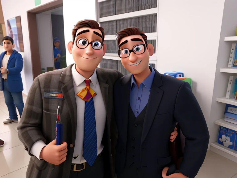 Homens no estilo Pixar, alta qualidade, melhor qualidade