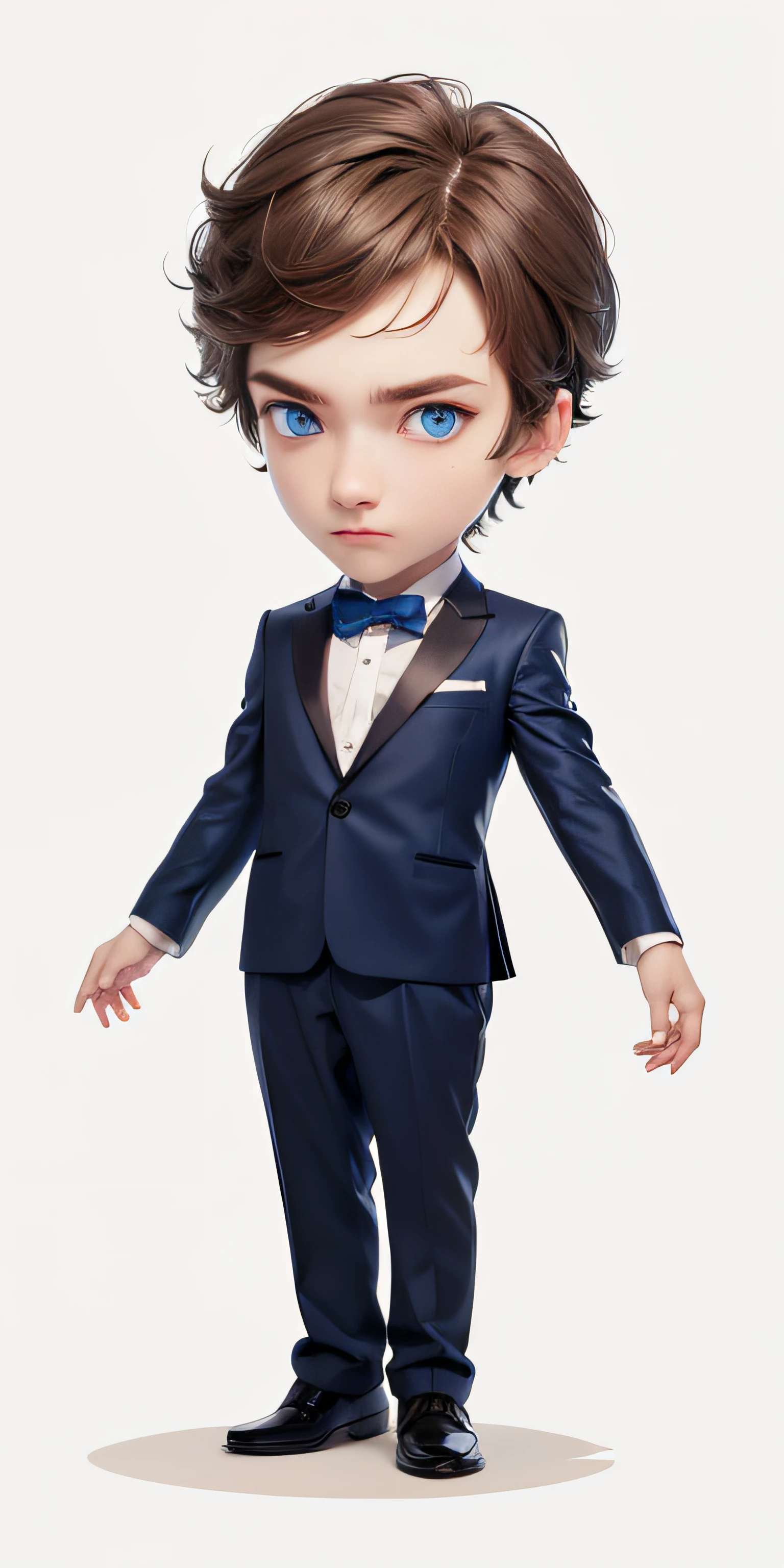 of a man, expression of surprise ,low-contrast, forward lighting, blue color eyes