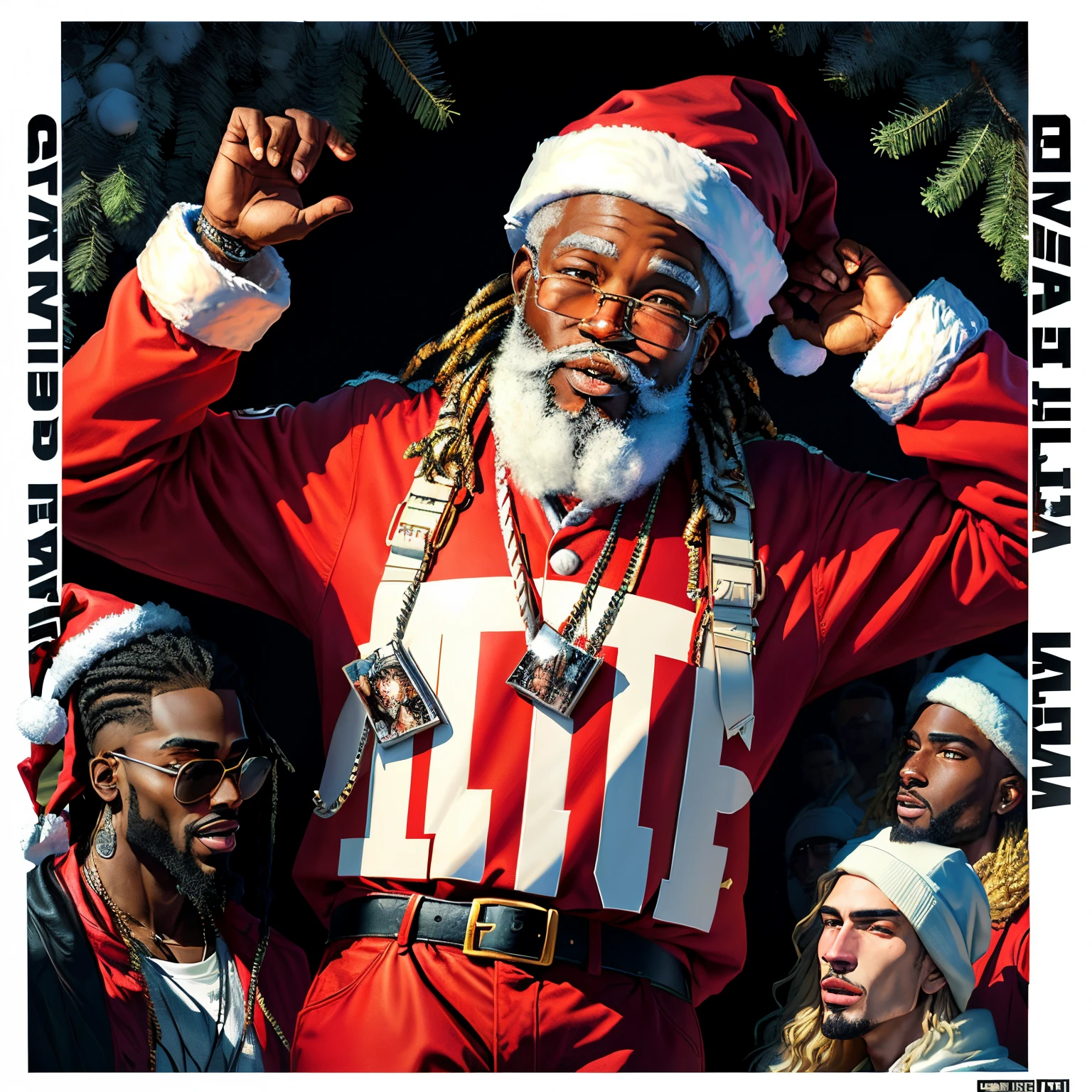 Santa doing die lit album cover