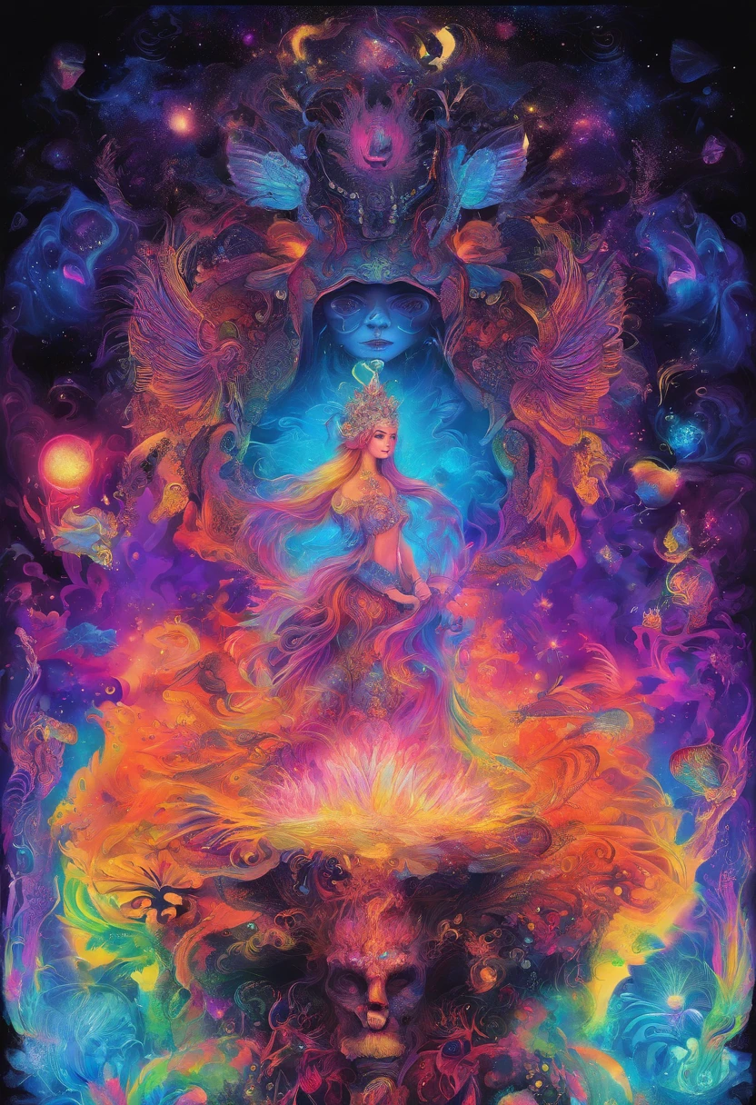 （Black light art：1.4），butterflys，Close-up enhancement，eyes very focused，glowing effect，high saturated，hight contrast，vibrant with colors，mysterious hallucination，hyper realisitc，ultra real photo，ultra - detailed，ultraclear，hyper-detailing，tmasterpiece