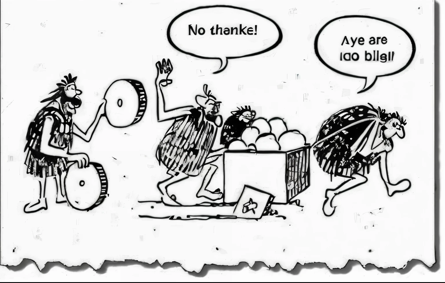 um desenho animado de um homem e uma mulher em uma caverna com um tambor, !! muito coerente!!, cartoonish funny, maintenance photo, desenho animado dos anos 90, !!!! muito coerente!!!!, No logo!!!, people panicking, People are panicking, desenho animado bobo, Cartoon, imagem muito coerente, Modelos, regra de terceiro!!!!, ((Saturado)), Clientes
