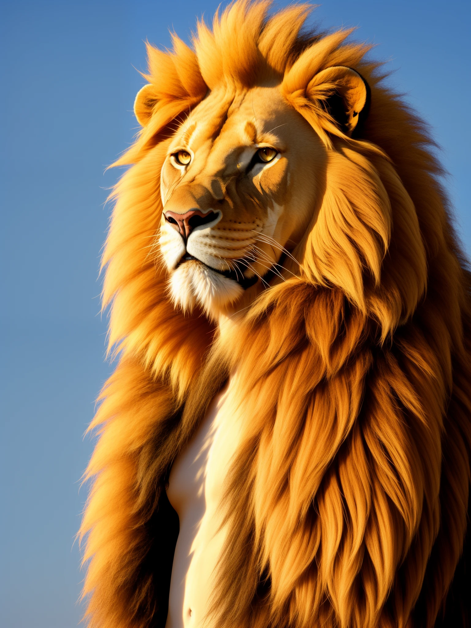 Human strong lion
