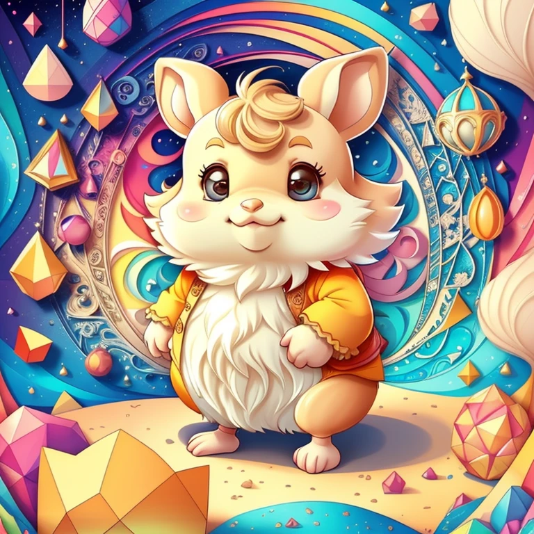 (coelhinho fofo com orelhas grandes), Munchkin ,Geometric multidimensional wall portrait, livro de arte, Tchibi,
Yang08k, Beautiful, Colouring,
Obras, of the highest quality, best quality, Arte Oficial, Beautiful and Aesthetic,