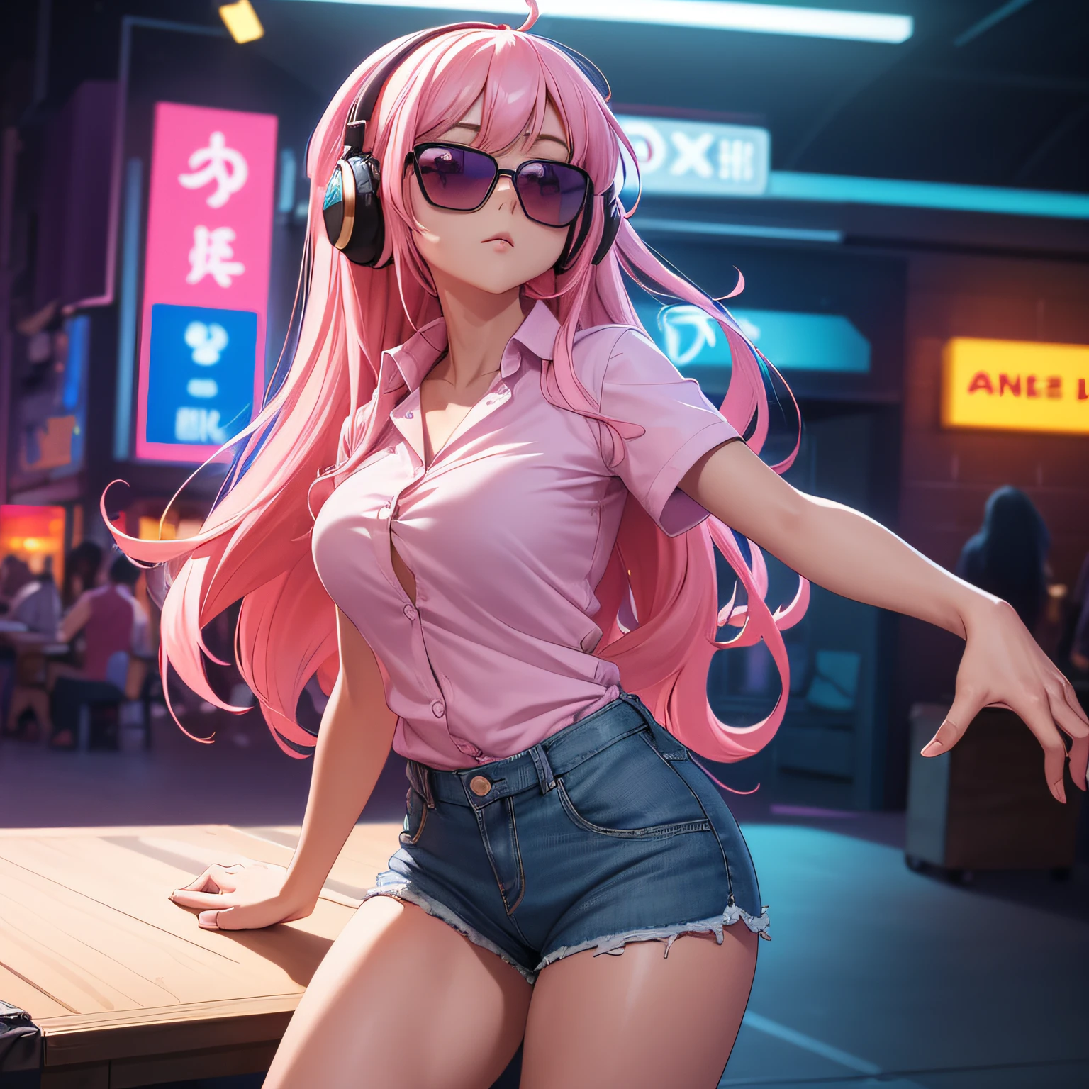 Prompt: super sonico , masterpiece, high quality photography of beautiful bombshell, (good hands), big boobs , naked , masturbation , ahegao , gorgeous casino scenery , white stocking , horny , nsfw, cum in pussy , gorgeous face, bright big eyes , 8k wallpaper , 85mm , smile , diamond necklace , anatomy high quality , standing split leg