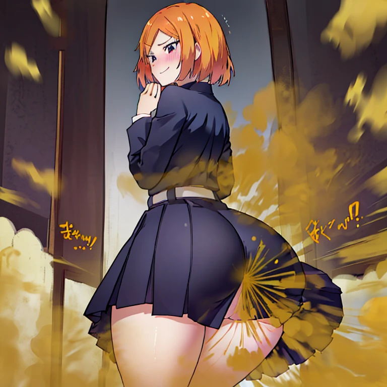 ((kugisaki nobara)),((velocity)),Yellow smoke,sticking out the butt,Attacked by farts, (((Women stand)),velocity,(Yellow smoke is rising),i&#39;i&#39;i&#39;i&#39;i&#39;i&#39;principal's office)),((One Woman)),((A girl smells a fart and smiled faintly)),((fart while lgrab her ass)),((blushing)),(masterpiece:1.2、top-quality)、(the Extremely Detailed CG Unity 8K Wallpapers、ultra-detailliert、Best Shadows)、(细致背景)、(The best lighting、extremely delicate and beautiful)、depth of fields、1girl in、独奏、looking arround her,Women wear jujutsu school uniform,Ephemeral,,(brownhair),(jujutsu outfit)),((((Girl is embarassed when she smells the bad smell of farts)))),outfit like a jujutsu witch,((((profile facing diagonally)))),((i&#39;I closed my mouth with hand feel embarassed...)),(()),((embarassing look)),((massive fart)),((fart text))