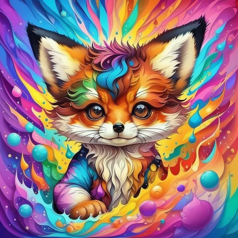 (cute baby fox),(melhor pose),(best angle), (better expression), Eduardo Kobra acolchoamento ,multidimensional geometric wall PORTRAIT, arte, Chibi,
Yang08k, lindo, Colouring,
Primary works, qualidade superior, melhor qualidade, Arte Oficial, Beautiful and Aesthetic, pelos coloridos,