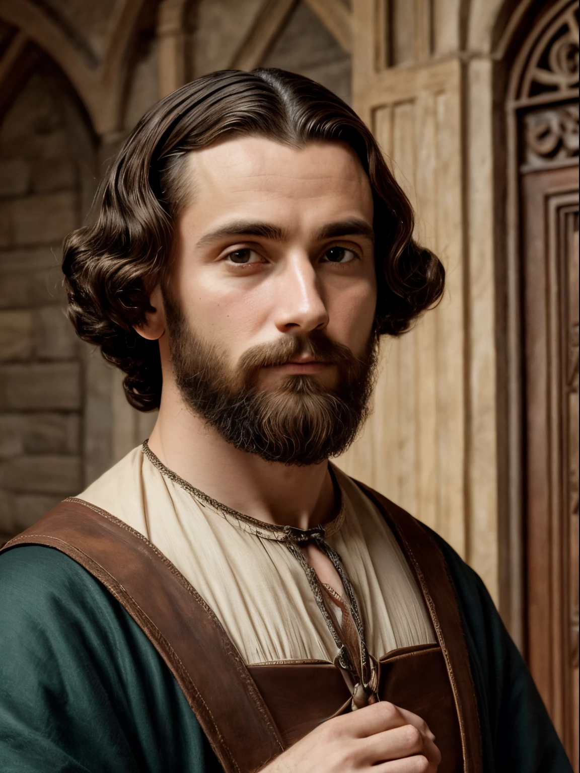 Homem, cabelo com fade, cabelo cortado, cicatriz no rosto, middle ages, anos 900