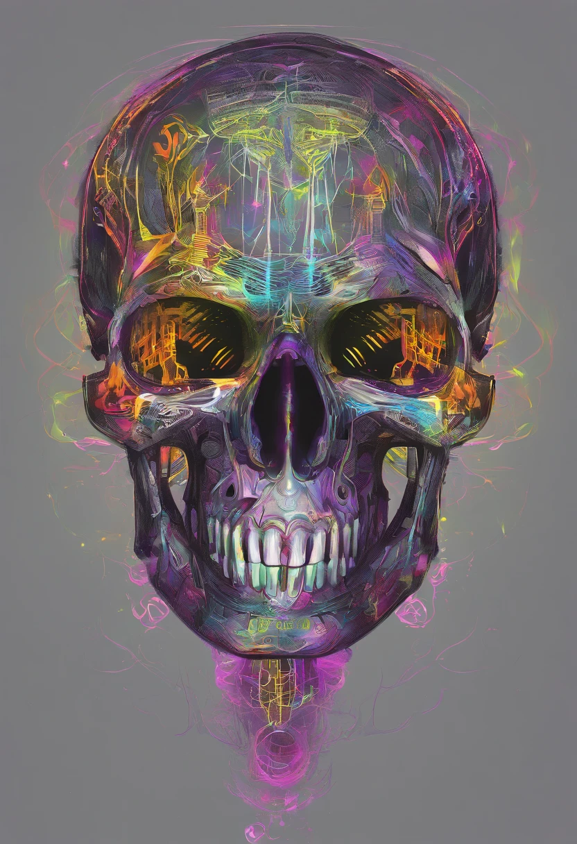 (Black light art:1.4),skeleton head,high saturated,hight contrast,vibrant with colors,mysterious hallucination,hyper realisitc,ultra real photo,ultra - detailed,ultraclear,hyper-detailing,tmasterpiece