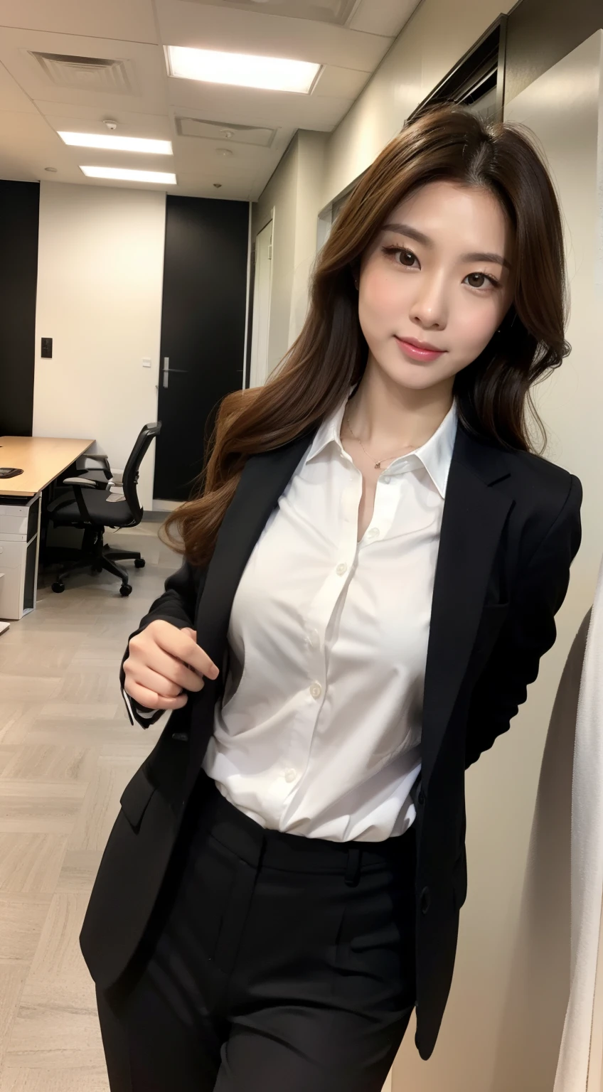 Alafeld asian woman posing in small suit in office building, gorgeous young korean woman, beautiful korean woman, beautiful young korean woman, korean girl, sexy girl, beautiful asian girl, gorgeous chinese model, asian girl with long hair, beautiful girl model, korean woman, sunny and slim girl model photo, beautiful asian woman, black konishi, office building