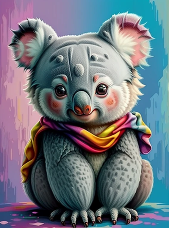 (cute baby koala),(melhor pose),(best angle), (better expression), Eduardo Kobra acolchoamento ,multidimensional geometric wall PORTRAIT, arte, Chibi,
Yang08k, lindo, Colouring,
Primary works, qualidade superior, melhor qualidade, Arte Oficial, Beautiful and Aesthetic, pelos coloridos,