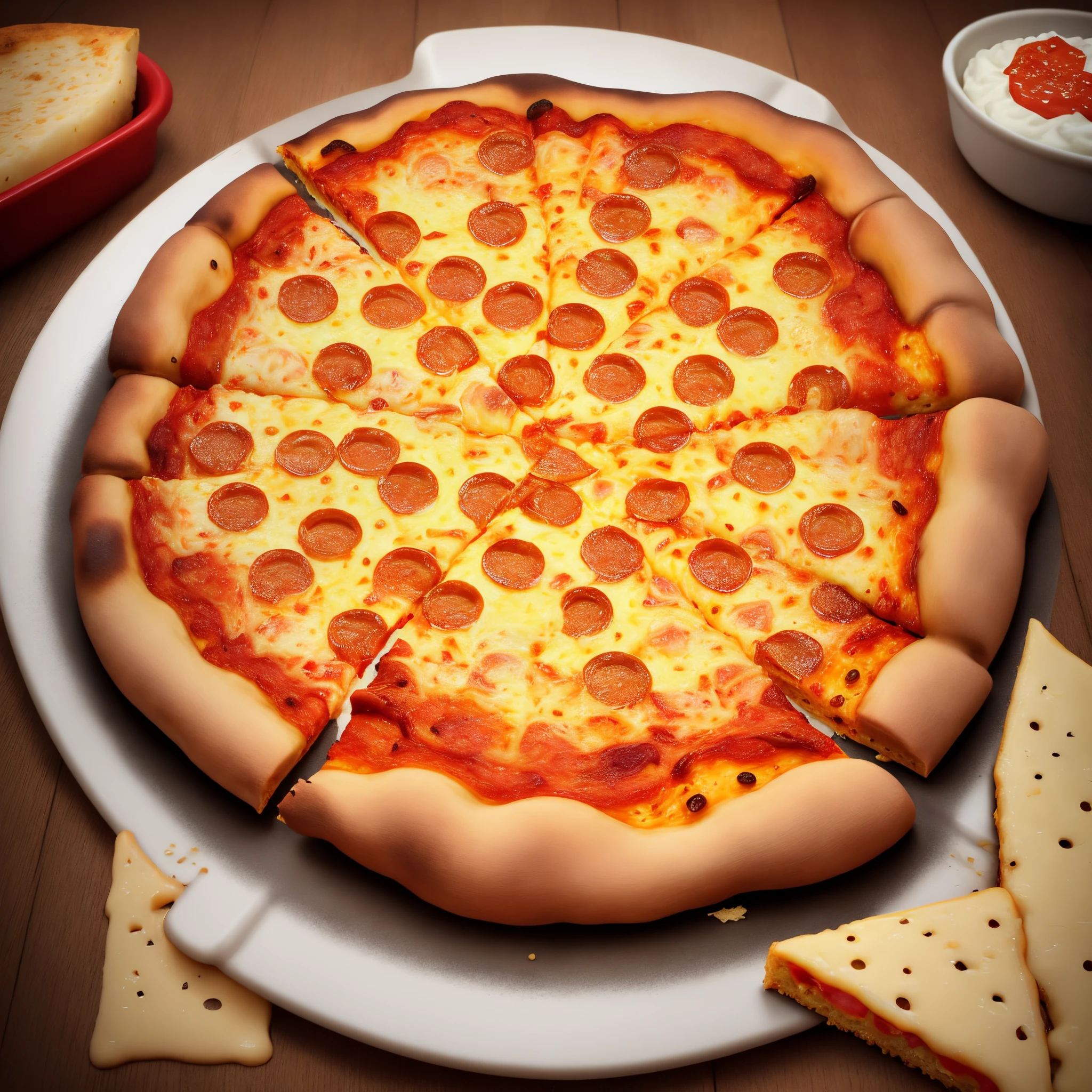 A cartoon slice of pizza with "Salisbury Pizza" written in the melting cheese